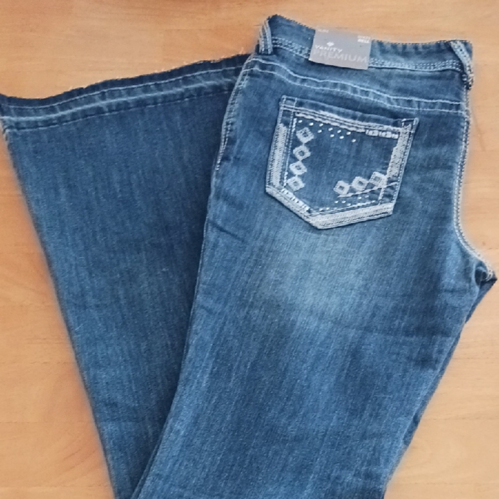 Vanity Premium Dark Blue Flare Jeans
